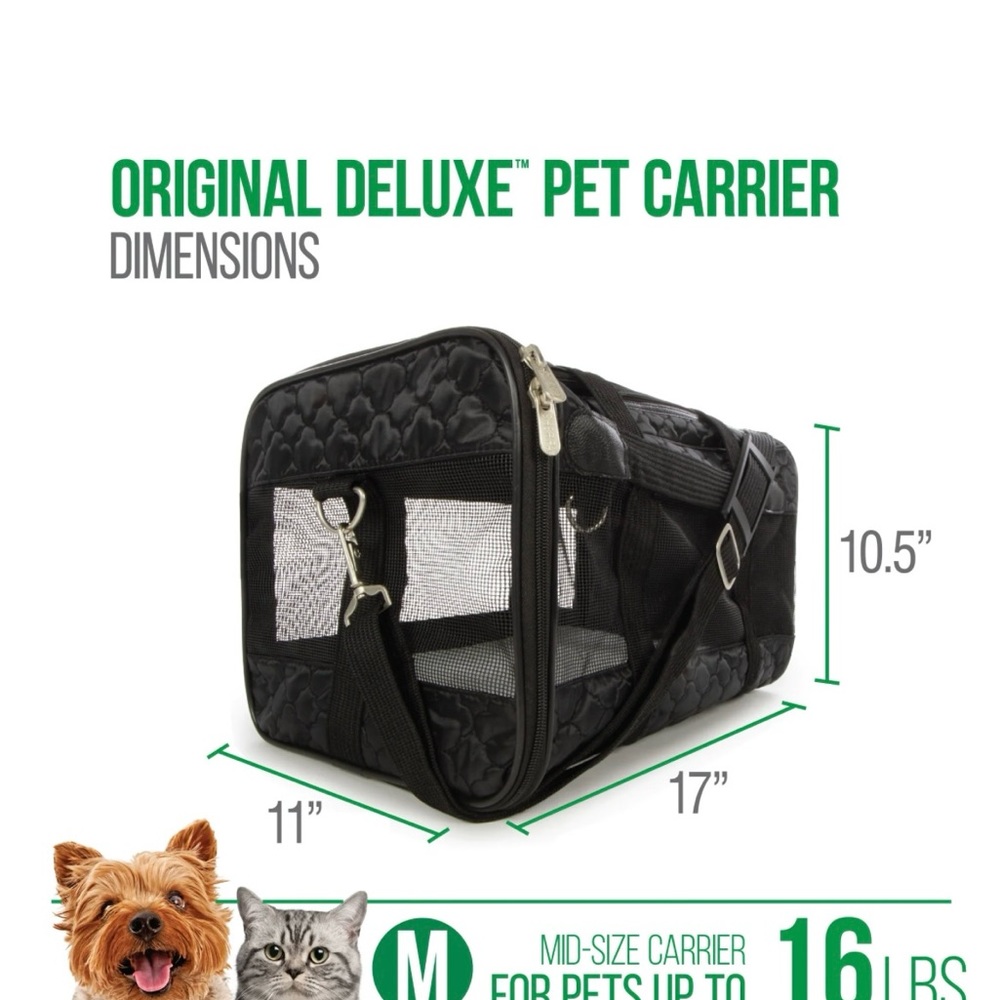 Sherpa - Original Deluxe Travel Bag Pet Carrier size medium- TSA APPROVED